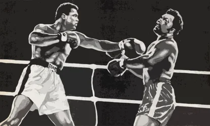 Muhammad Ali defeating George Foreman